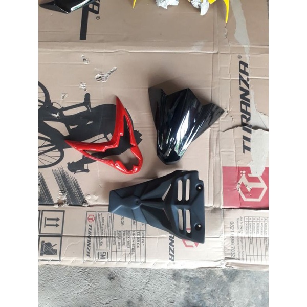 (3 barang diskon) visor cover headlamp vgrill pelindung lumpur sonic 150r