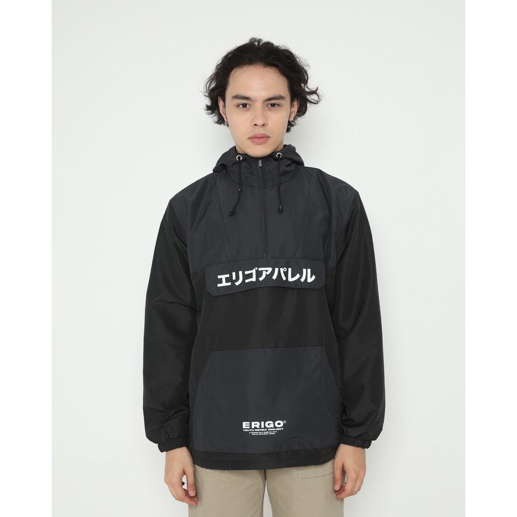 Erigo Pullover Zashiki Jacket Coach Black Size M BNIP