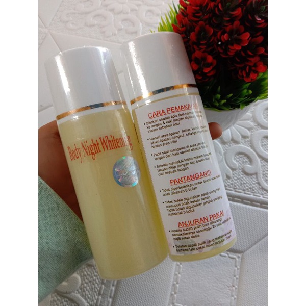 Hb whitening night Lebel merah.5x cepat putihh buat kulit yg susah putih, segel luar dalam
