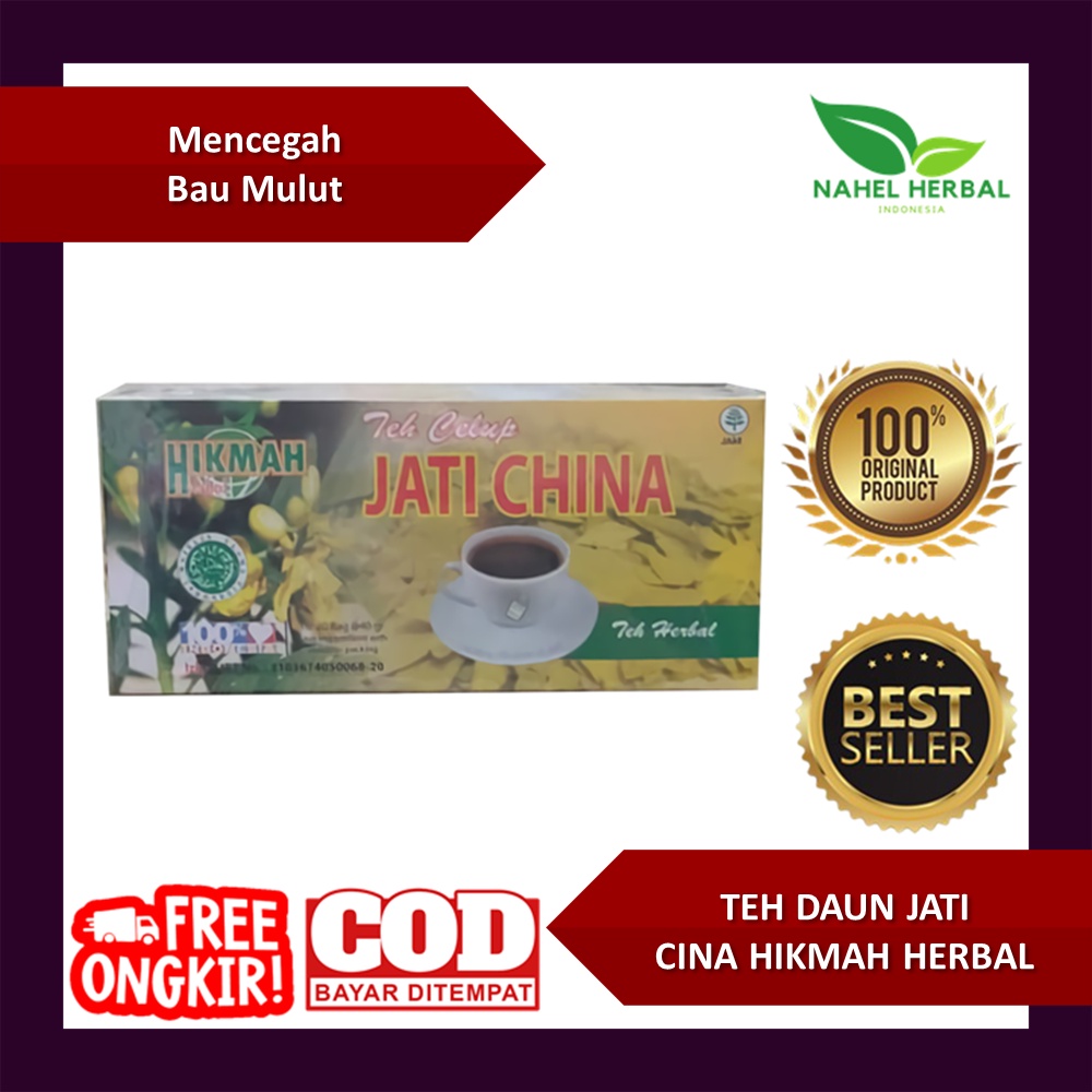 Promo Gratis Ongkir - Teh Celup Pelangsing Daun Jati Cina Original - Obat Menurunkan Slim Tea Detox 