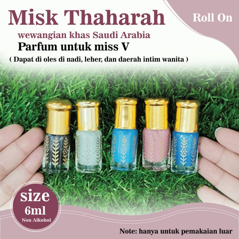MISK THAHARAH original 100% saudi/misk thaharah 3ml/parfum miss V miss thaharah