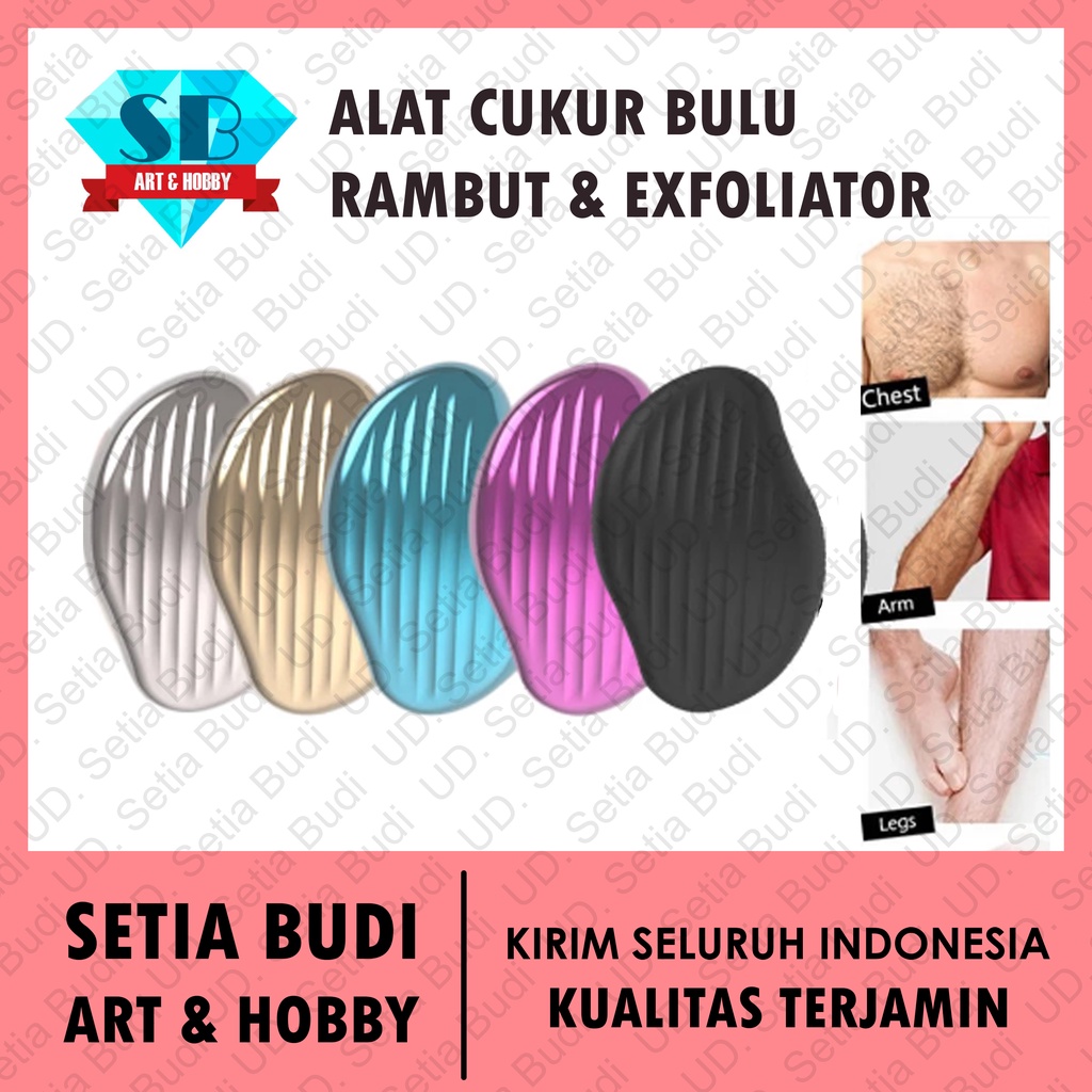 Smooth Alat Cukur Bulu Rambut Badan Kristal dan Exfoliator Kulit Mati