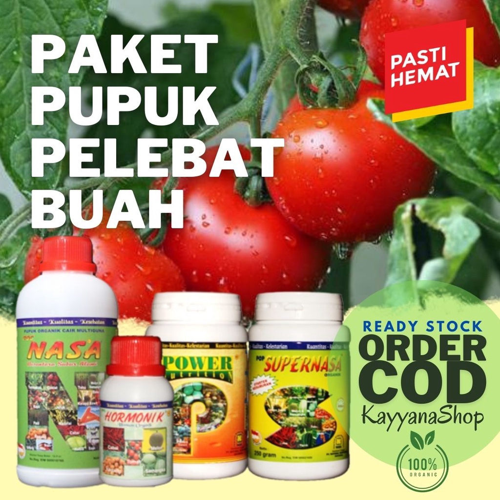 Paket Pupuk Pertanian Organik NASA / Pupuk untuk Memperbanyak Hasil Panen Buah / Pupuk Pelebat Buah 