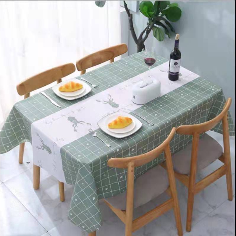 Taplak Meja Makan Kotak Besar Ruang Tamu Anti Air Premium Bahan Peva Motif Cantik Tebal