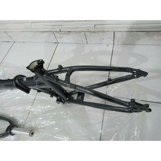 Frame set &amp; handle post HP FNHON BLAST abu-abu Discbrake 20inc New Db sepeda lipat alloy disc brake