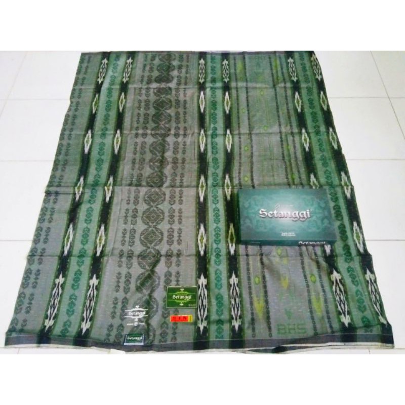 Sarung Bhs Setanggi SIN Full Sutra Spunsilk Songket Ikat Nusantara