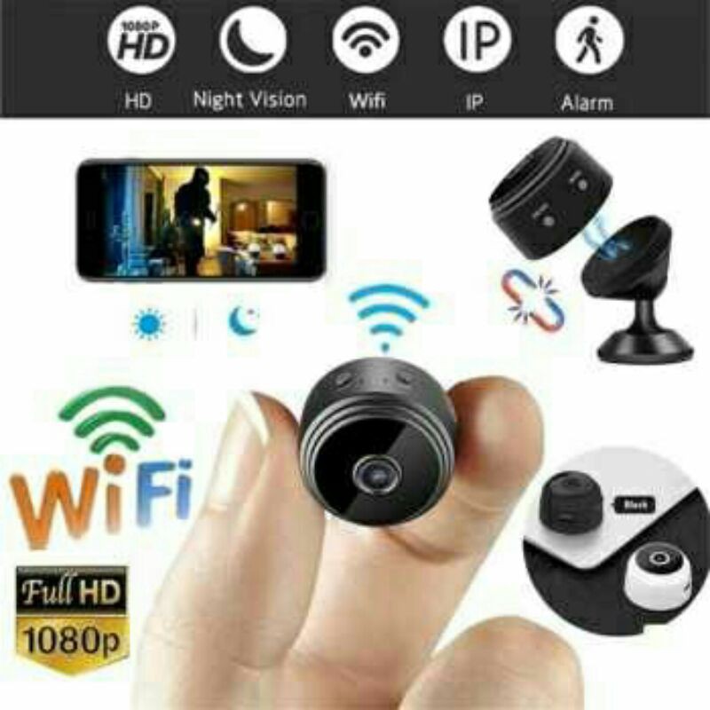 KAMERA PENGINTAI IP Mini Spy Camera WiFi Hidden MAGNET A9 CAMERA 8MP Wireless HD 1080P wifi Kamera bisa pantau luar kota dijamin mantap 100%  MANTAP