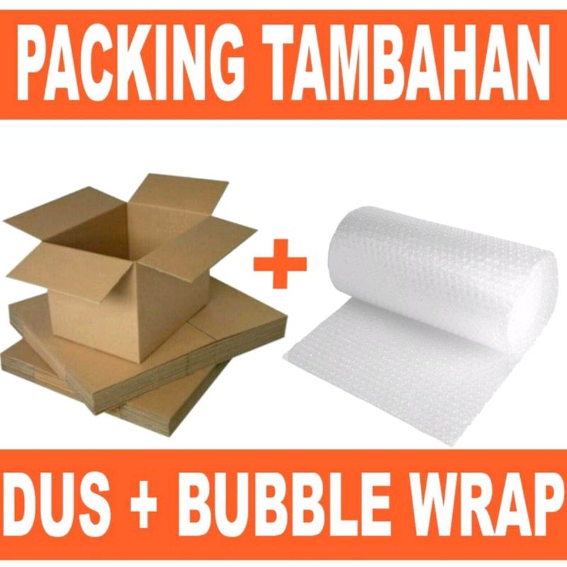 

extra packing dus & buble wrap untuk keamanan pengiriman/ packing tambahan dus dan buble wrap