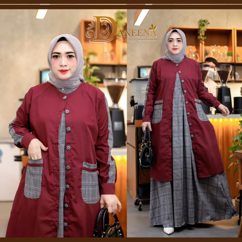 GAMIS SET OUTER PREMIUM / KHADIJAH SET OUTER BY DANEENA / GAMIS CASUAL