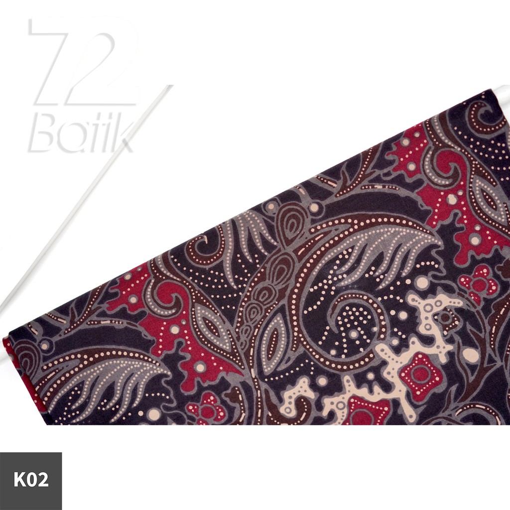 KAIN BATIK PREMIUM Bahan Katun Motif Cakar Warna Hitam Ireng Black 727371 Cap 72 Jarik Jarit Samping Kebat Panjang Batik Katun Modern Premium Bahan Seragam Batik Pernikahan Kantor Keluarga Murah Kamen Jadi Batik Bali Lembaran