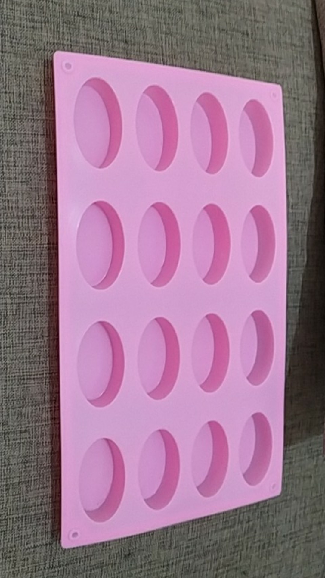 ❤id❤ Baki Cetakan Sabun Bentuk Oval Bahan Silikon Dengan 16 Lubang