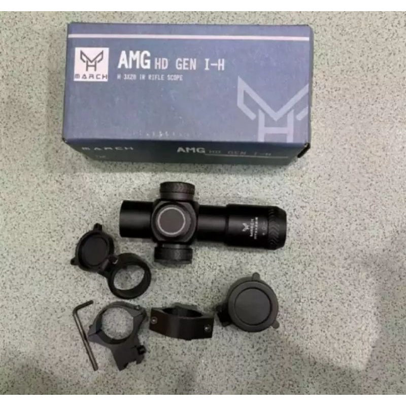 Telescope Buntung MARCH AMG HD GEN 1 HT 3 X 28 IR (MADE IN USA)