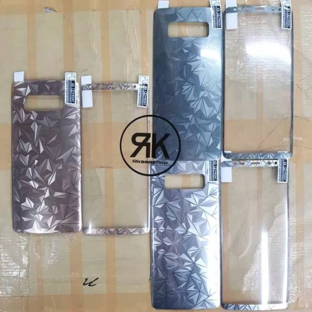 Anti gores DEPAN BELAKANG Diamond full set cover Pet Samsung Note 8