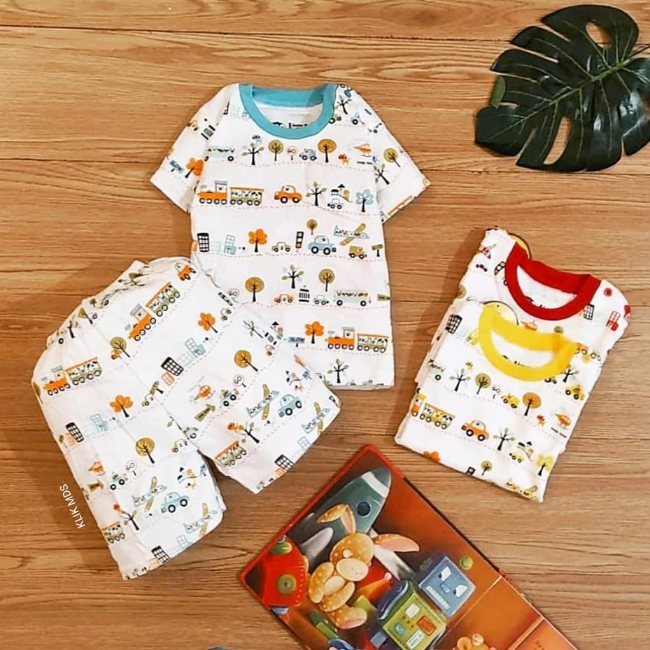 Klik Mds Baju Bayi Anak Laki-laki Baju Rumahan Kode 940D Ukuran 1-2-3 Usia 6 Bulan-24 Bulan