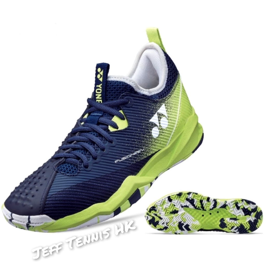Sepatu Tenis Tennis Yonex Fusion Rev 4 Lime Navy Blue Green 2022 Original
