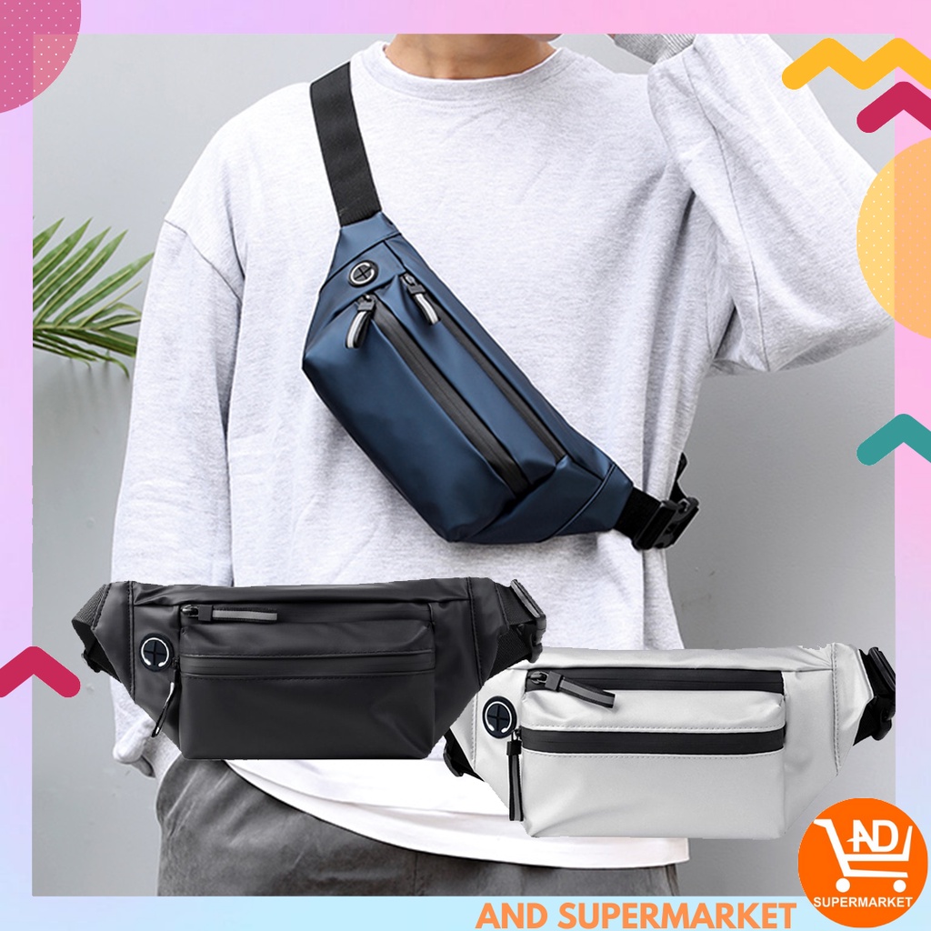 AND COD T182 TAS PINGGANG PRIA WANITA WAISTBAG WATERPROOF TAS SELEMPANG PINGGANG