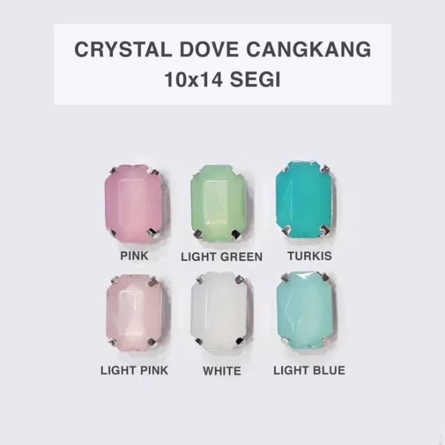 CD810 | 1 lusin C. DOFF Persegi 10x14 mm Cangkang