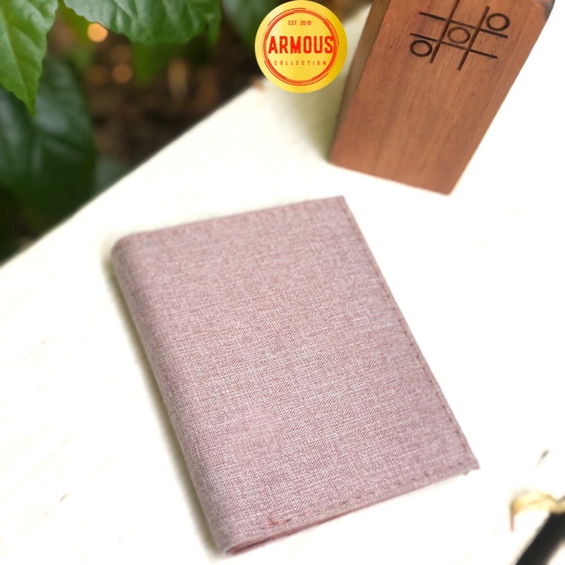 DOMPET KARTU CARD HOLDER DENIM SOFT BROWN UNTUK PRIA DAN WANITA TERKINI