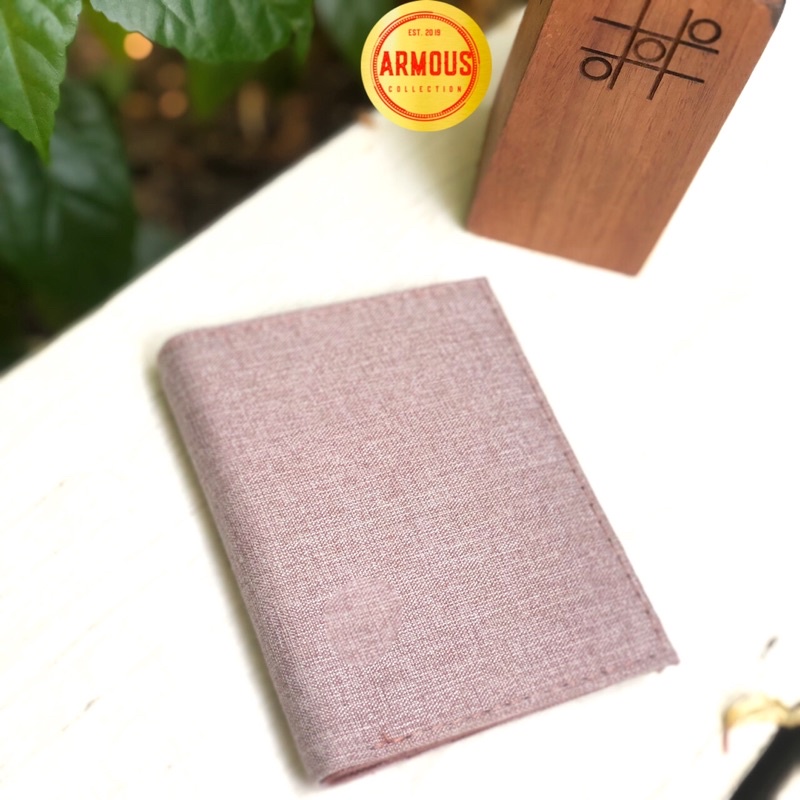 DOMPET KARTU CARD HOLDER DENIM SOFT BROWN UNTUK PRIA DAN WANITA TERKINI