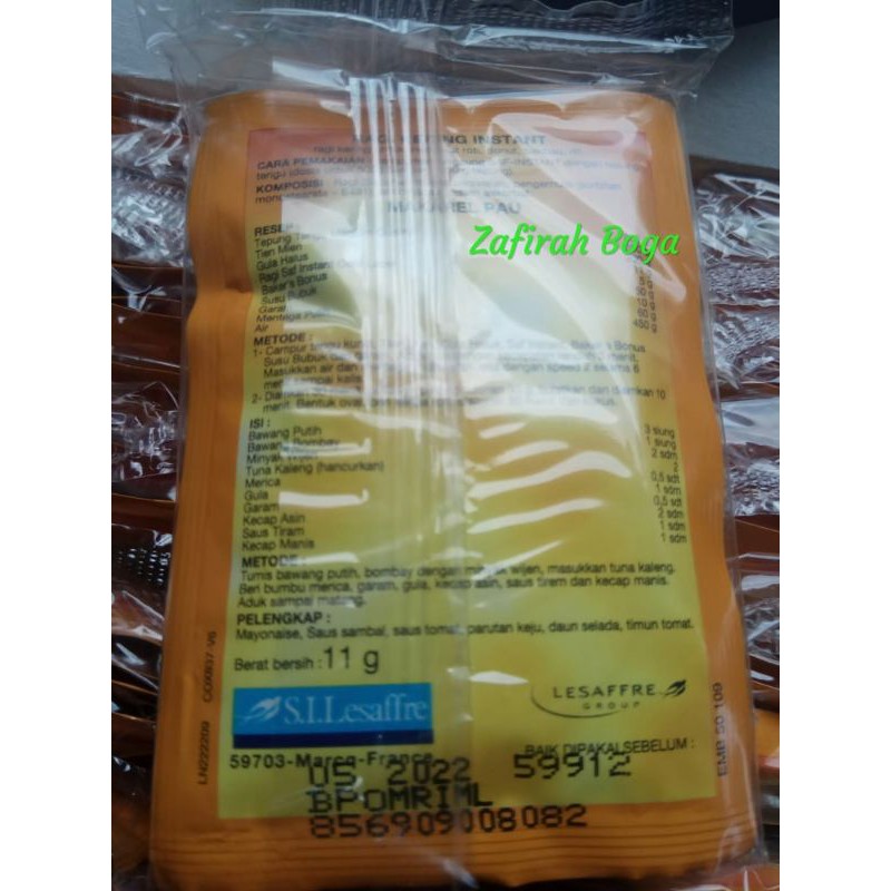 

Saf Instant Yeast/Ragi Kering 11 gram (4×11=44gram)