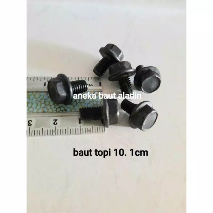 Ready baut topi 10 hitam 1cm
