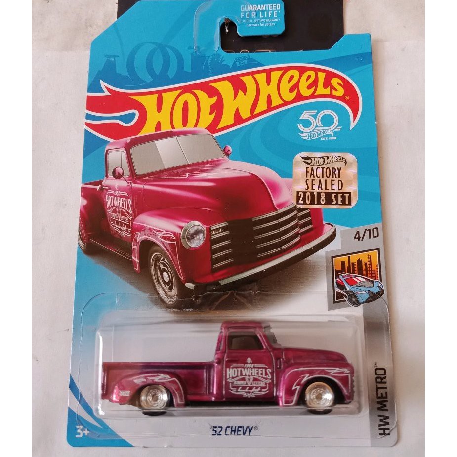 hot wheels 52 chevy pink