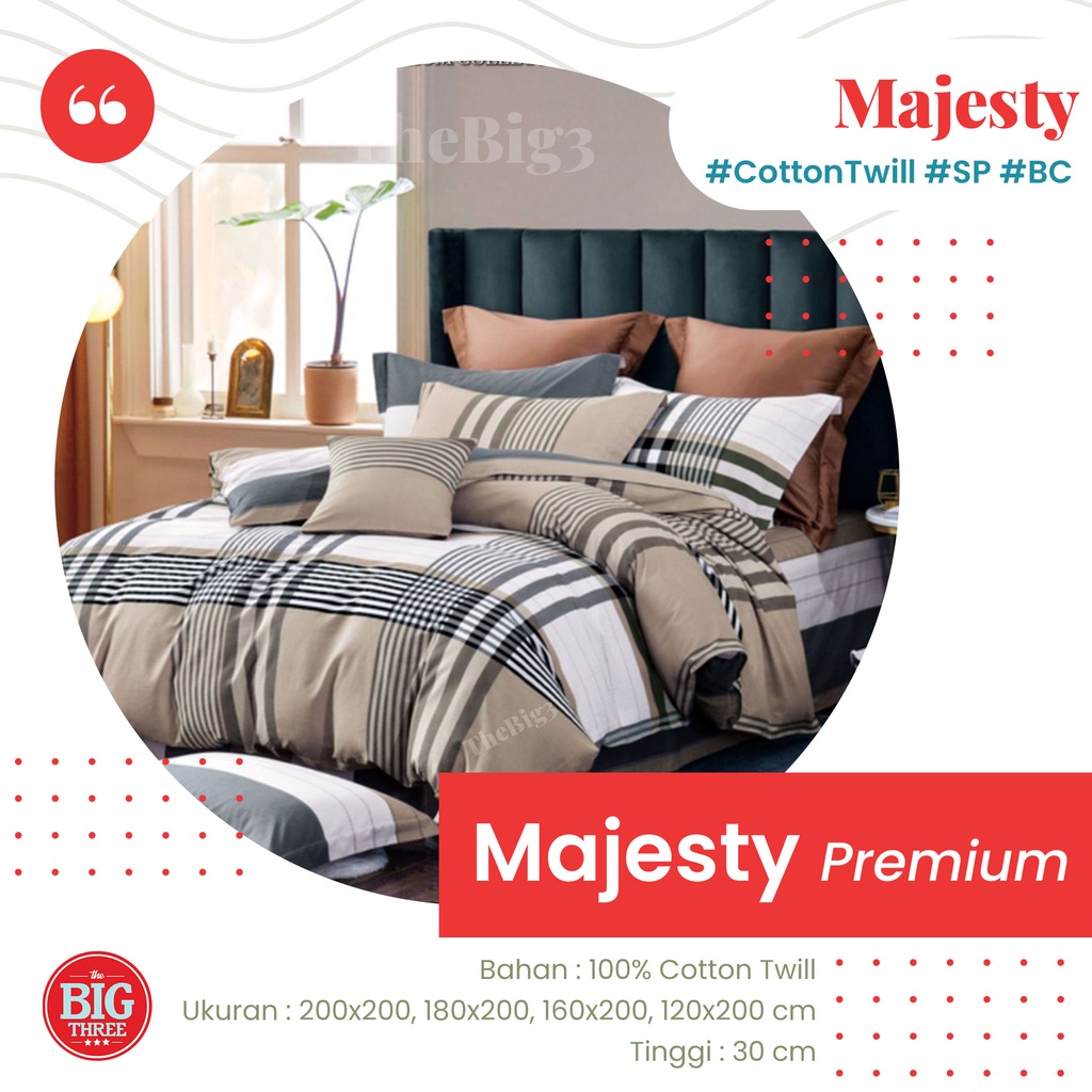 MAJESTY SPREI 180x200 / 160x200 Tinggi 30 motif Vismerine Magicave Eynory Big Leaf Viola Oxalis Comosa   SP 180 160 T30