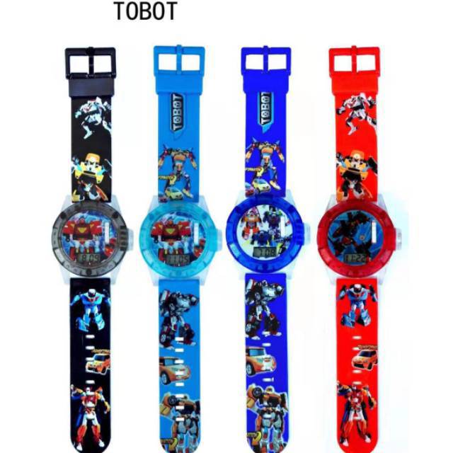 Jam Tangan Anak&quot; Laser Tobot Strap Rubber(Dikirim Dari Jakarta)