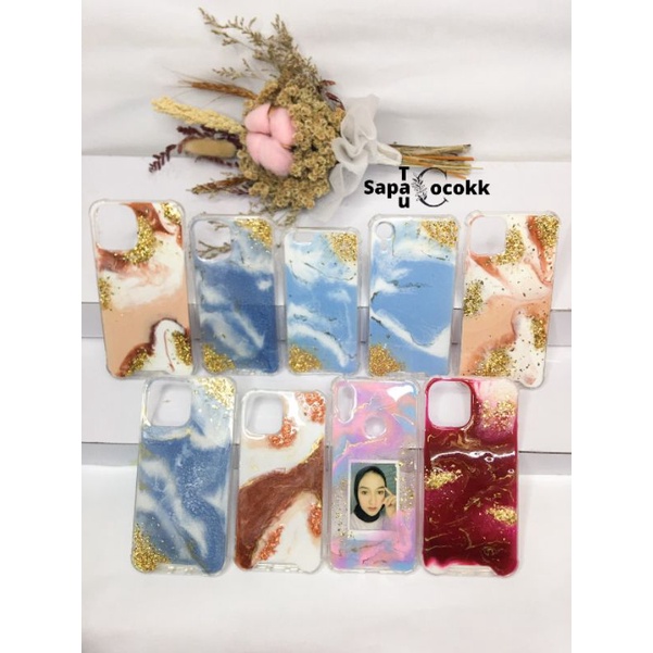 CASE MARBLE RESIN REGULER | CASING HP | CASE RESIN DRIED FLOWER | ANTI CRACK