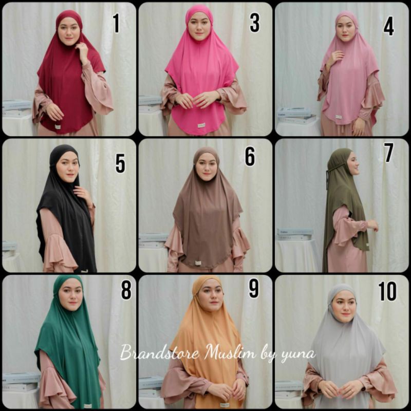 Bergo tali oval jersey by Brandstore Muslim  Yuna