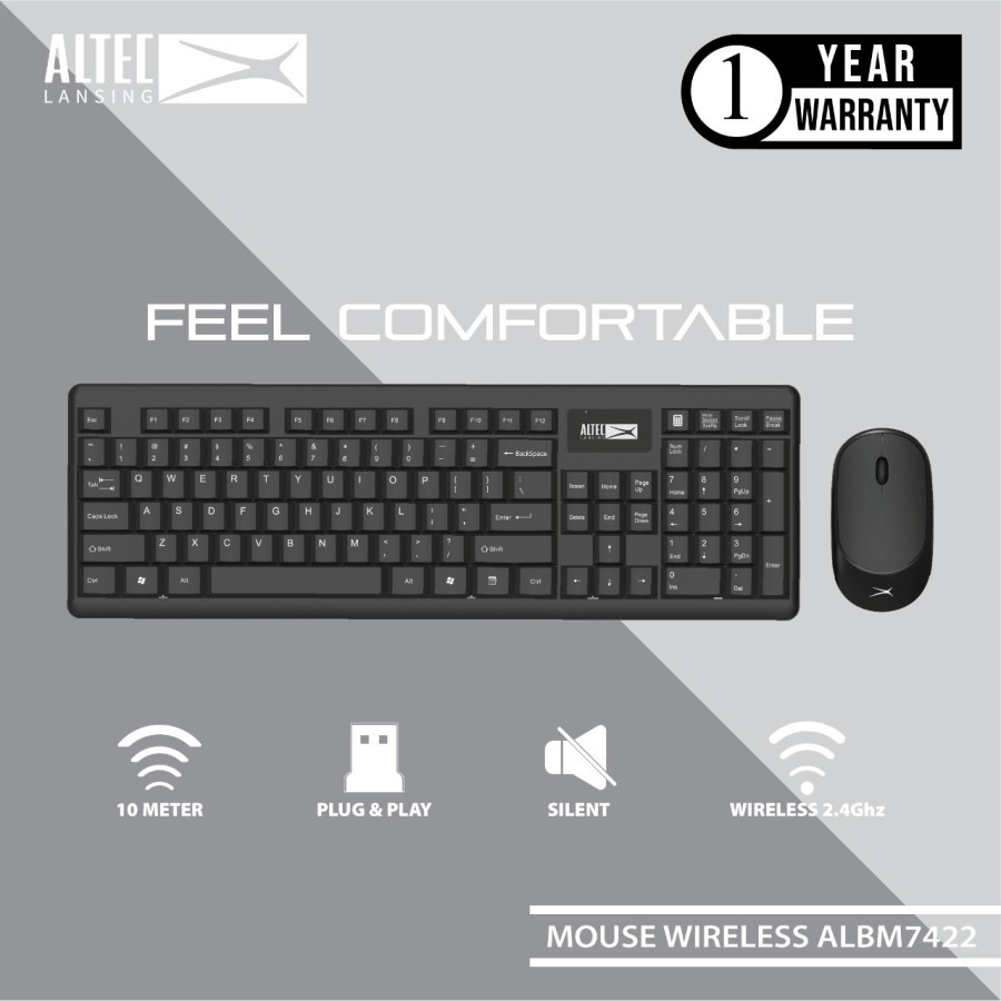 Keyboard Mouse Wireless Altec Lansing ALBC-6314 Silent |Altec ALBC6314