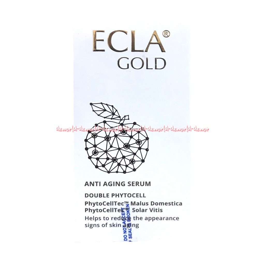 Ecla Gold Anti Aging Serum 10ml Antiaging Serum yang Double Steam Cell Ecla Golden Seruum Muka Wajah