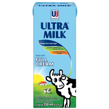 

Ultra Milk Uht Susu Steril 250ml (1 Karton Isi 24pcs)