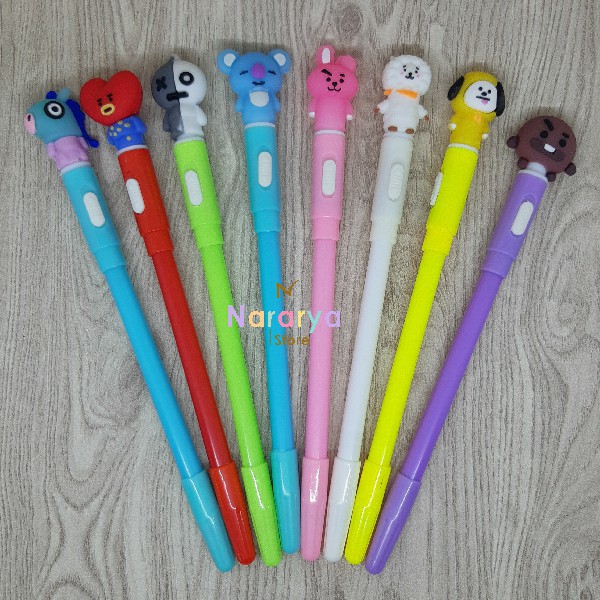 

Gel Pen BT21 Lampu Berwana / Gel Pen Karakter / Gel Pen Lucu / Pulpen Lucu / Alat Tulis Sekolah