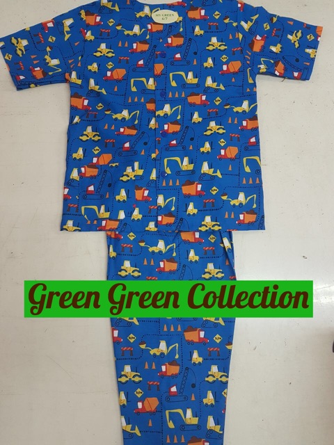 Piyama katun anak full print (1-10th)