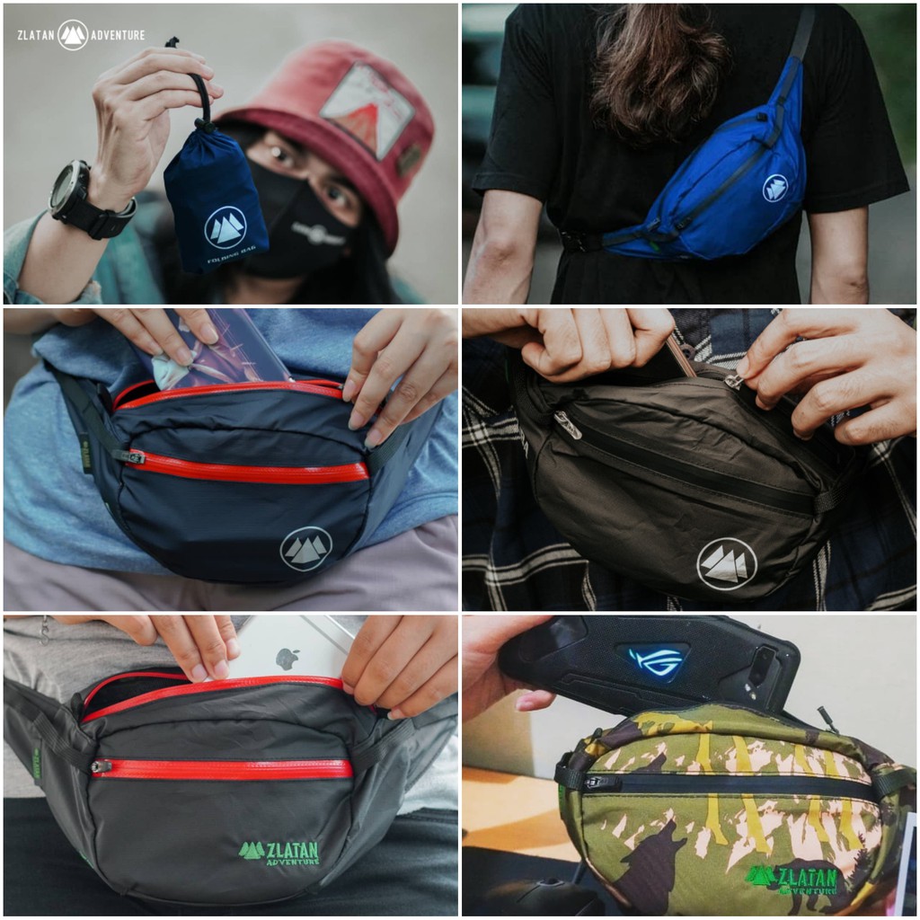 Zlatan Waistbag Cuba Original Folding Bag Tas Pinggang Waist Bag Travel Pouch