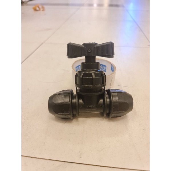 Stop Tap Compression HDPE 25 mm / Ball Valve / Stop Kran HDPE