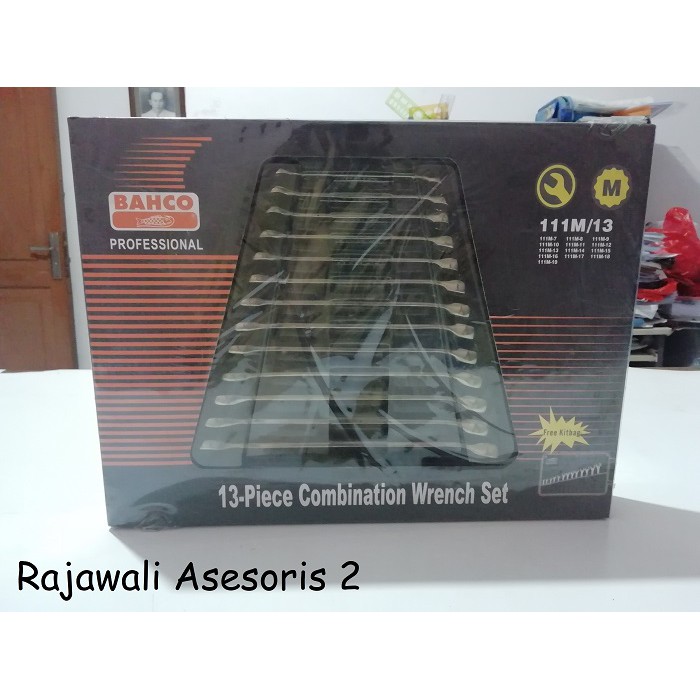 Kunci Pas Ring 13 Pcs Bahco / 13- Piece Combination Wrench Set