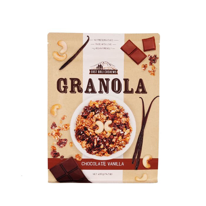 

East Bali Cashew Granola Chocolate Vanilla Cashew 400 gram