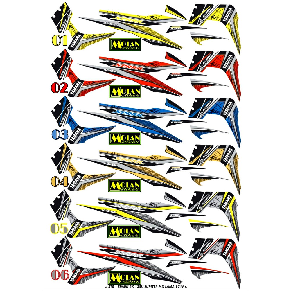 Sticker Striping Variasi Thailand Thailook Jupiter Mx 135 Old SPARK RX f494