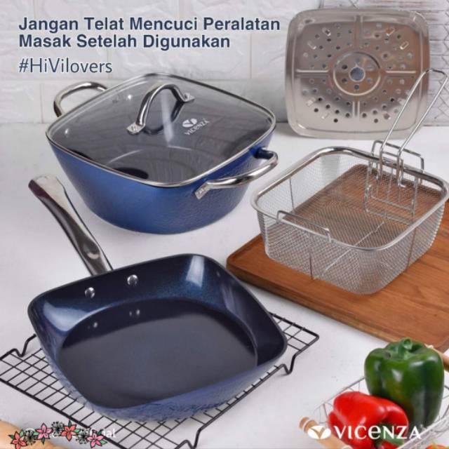 Vicenza peralatan masak persegi V5492