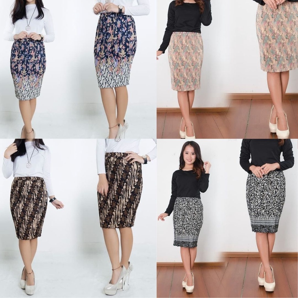 Rok Batik Pendek, Rok Plisket Pendek, Rok Pendek, Rok bawahan wanita