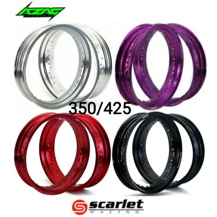 VELG SCARLET RING 17 350/425 HOLE 36 DEPAN BELAKANG