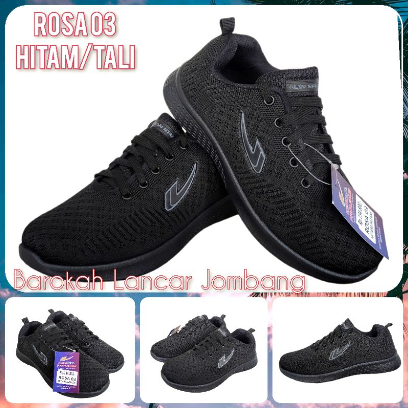 SEPATU SEKOLAH HITAM NEW ERA ROSA / CRYSTAL / NONA/BARBARA 37-41 100% ORIGINAL BY NEW ERA