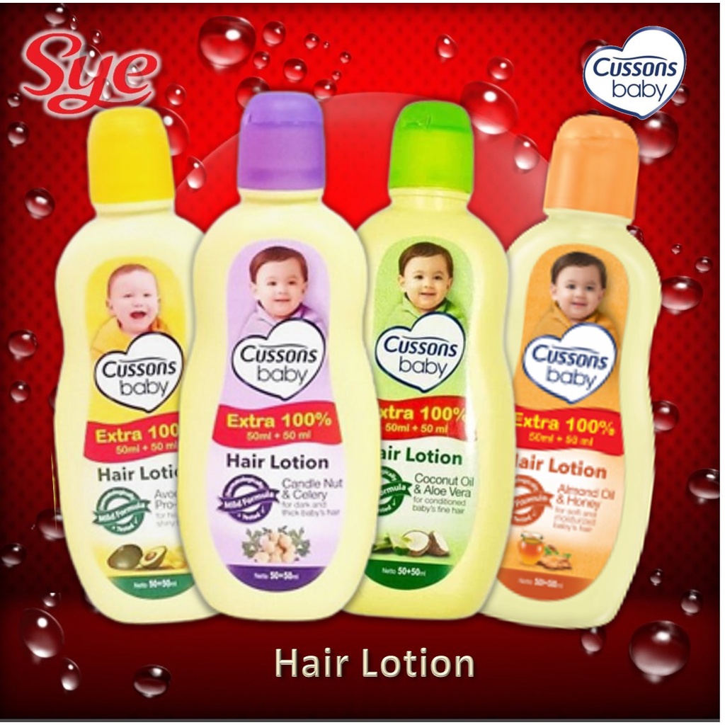 BPOM CUSSONS BABY HAIR LOTION 100ML+100ML &amp; 50ML+50ML / CUSSONS MINYAK RAMBUT BAYI / SYE