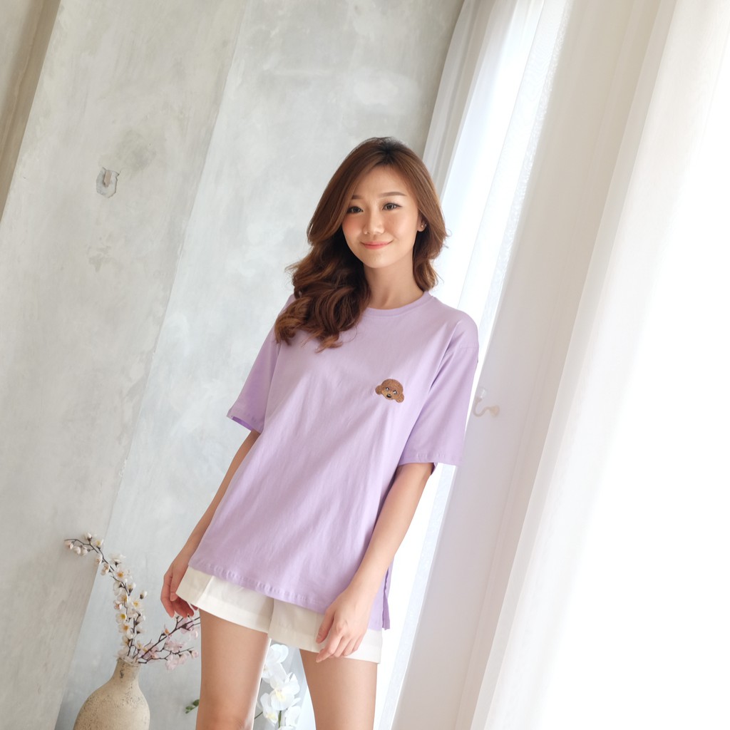 Basic Tee Shirt Oversize Atasan Wanita