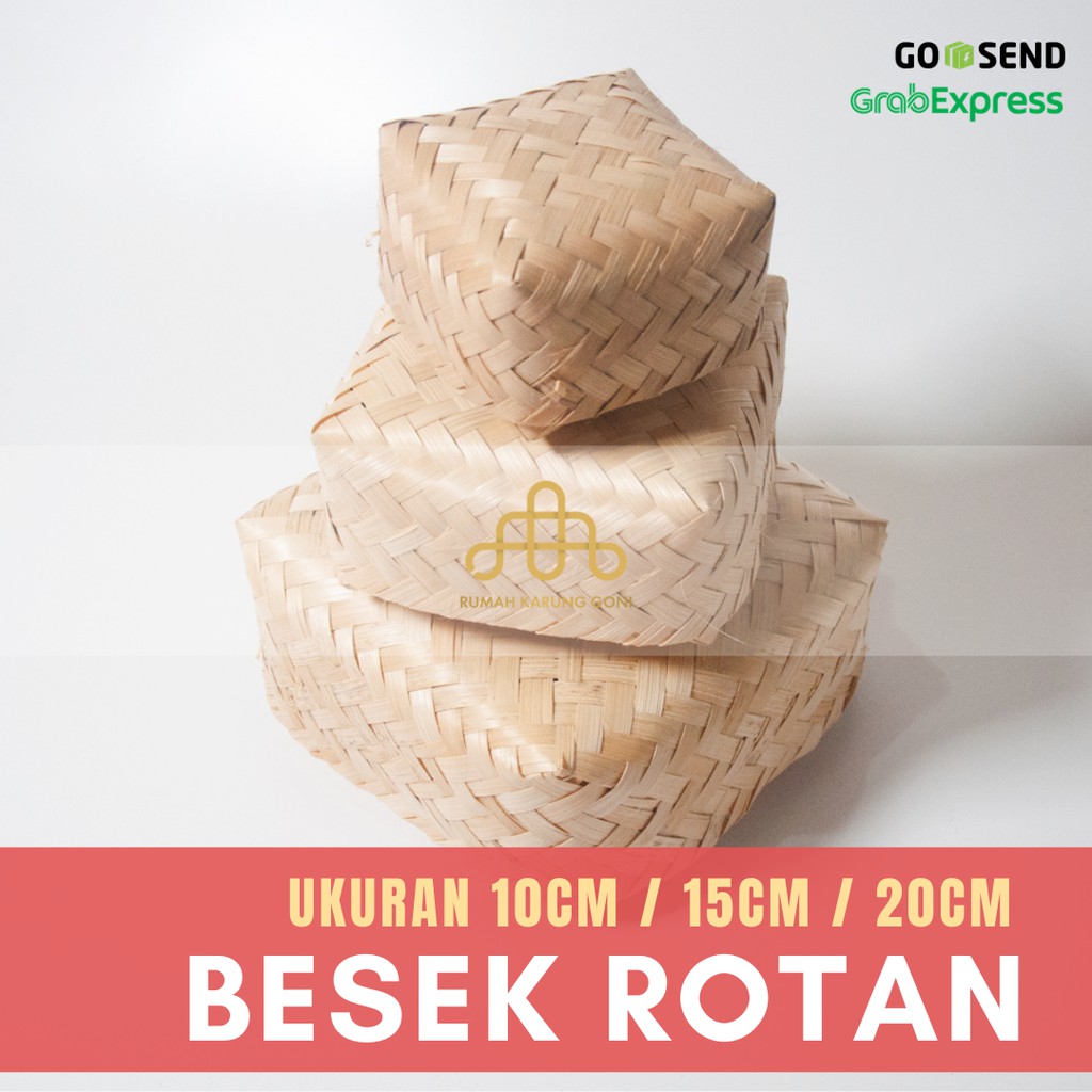 Besek Bambu Besek Hampers Besek Nasi Ramah Lingkungan (harga sepasang)