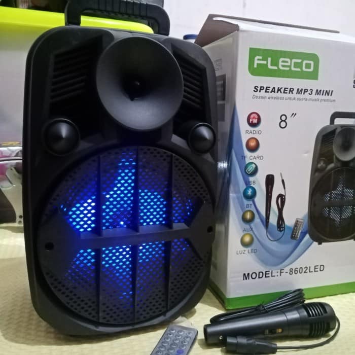 speaker bluetooth FLECO F-8602 / 8601 LED FREE MIC REMOTE