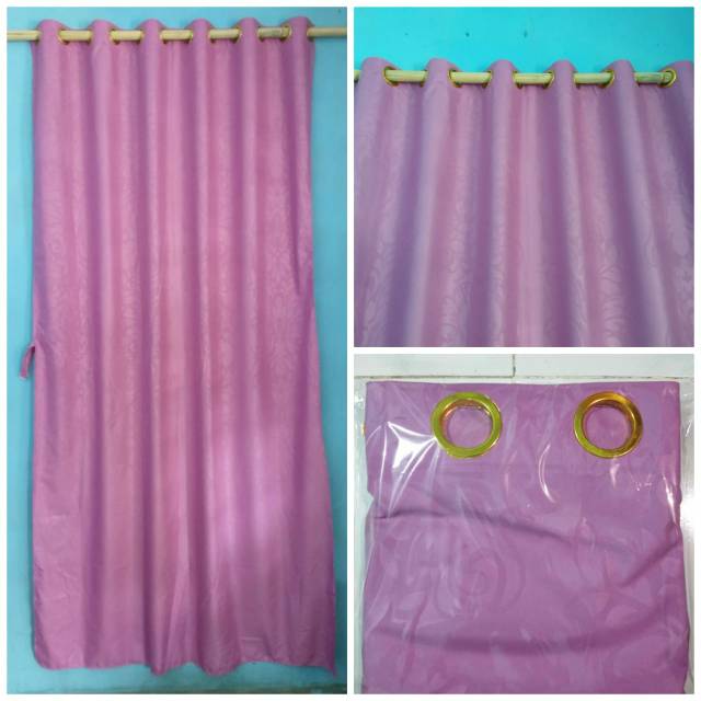 GORDEN / TIRAI PINTU WARNA UNGU MUDA