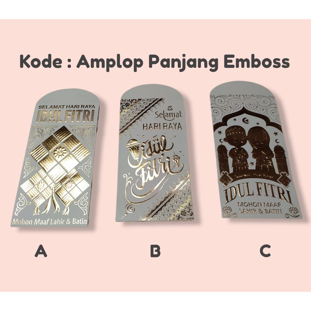 

Amplop/Angpau Lebaran/Idul Fitri Premium Emboss - Panjang